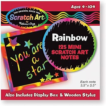 melissa and doug scratch art rainbow mini notes