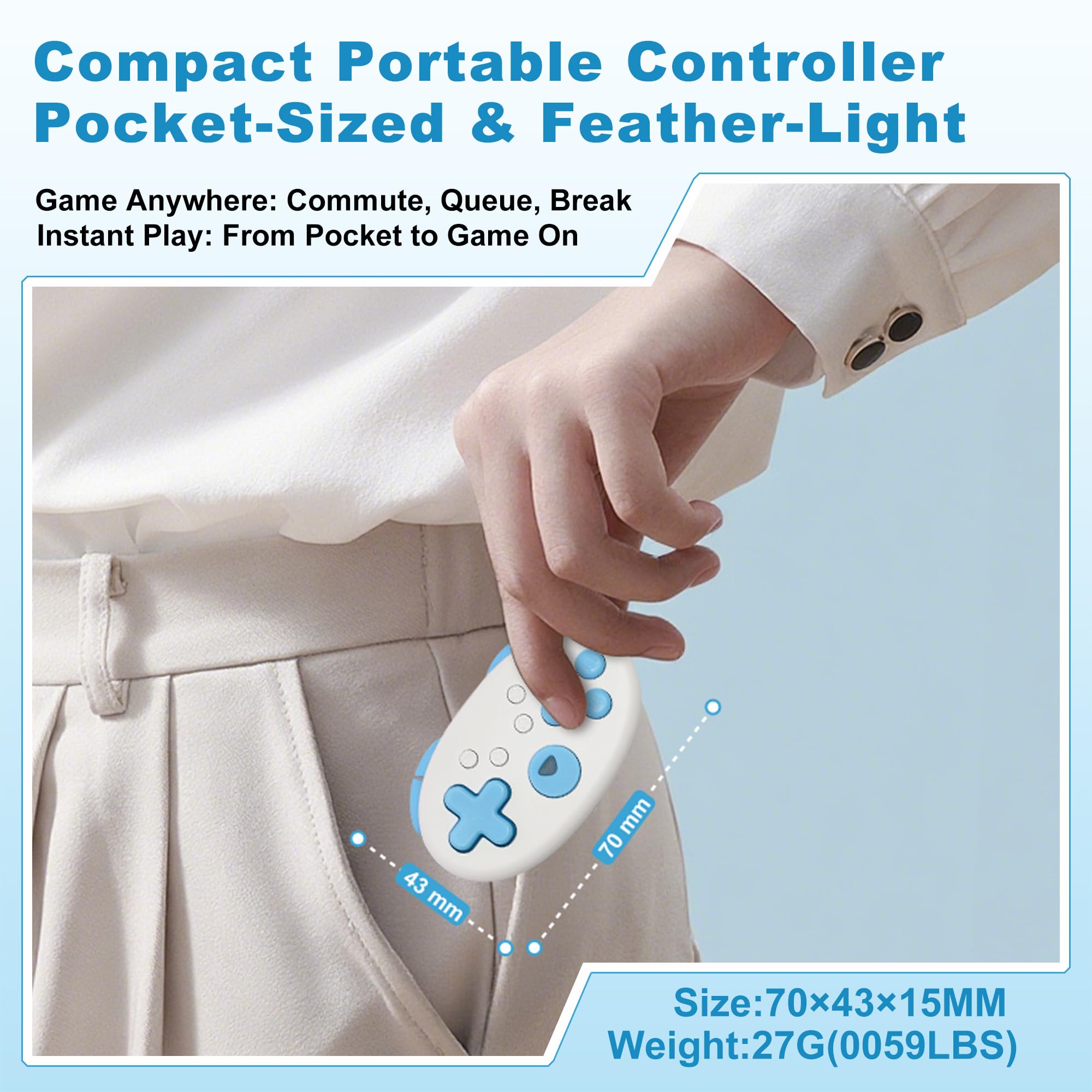 XLX 8Bitdo Micro Bluetooth Gamepad Taschenformat Mini-Controller für Switch, Android 3