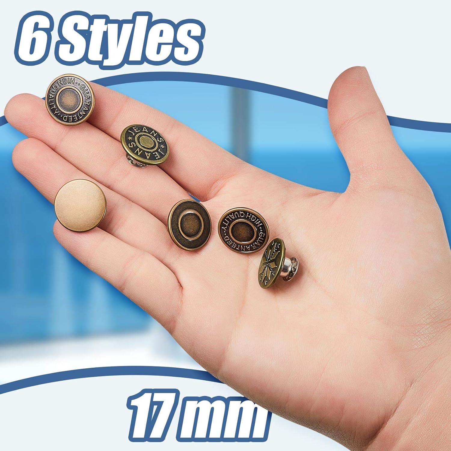 24 Sets Metal Stud Buttons Tack Buttons Replacement Kit Repair Your