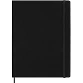 Moleskine Classic Notebook, Hard Cover, XL (7.5" x 9.5") Plain/Blank, Black, 192 Pages