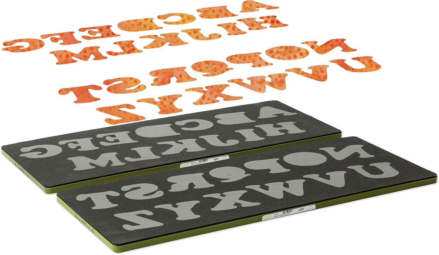AccuQuilt Stamping Alphabet, set of 2 stamping letters, height about 7.6 cm, 55092, Pink