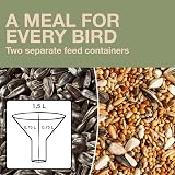 Swissinno Bird Feeders Hanging Station Davos No Mess Seed Tray Dual Chamber view 5