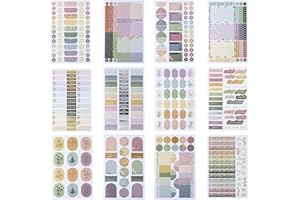 Erin Condren Bouquet Sticker Book, Collection of 370 Floral Mixed Metallic Stickers, 12 Sheets of Functional and Decorative Stickers for Life Planners, Bullet Planning, and Paper Crafts