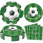 60PCS Soccer Birthday Party Decorations Soccer Party Decorations Boys Sports Theme Birthday Decor Sports Theme Supplies Baby Shower Sport Themed Tableware Set - Sport Plates Ball Napkins Serves 20