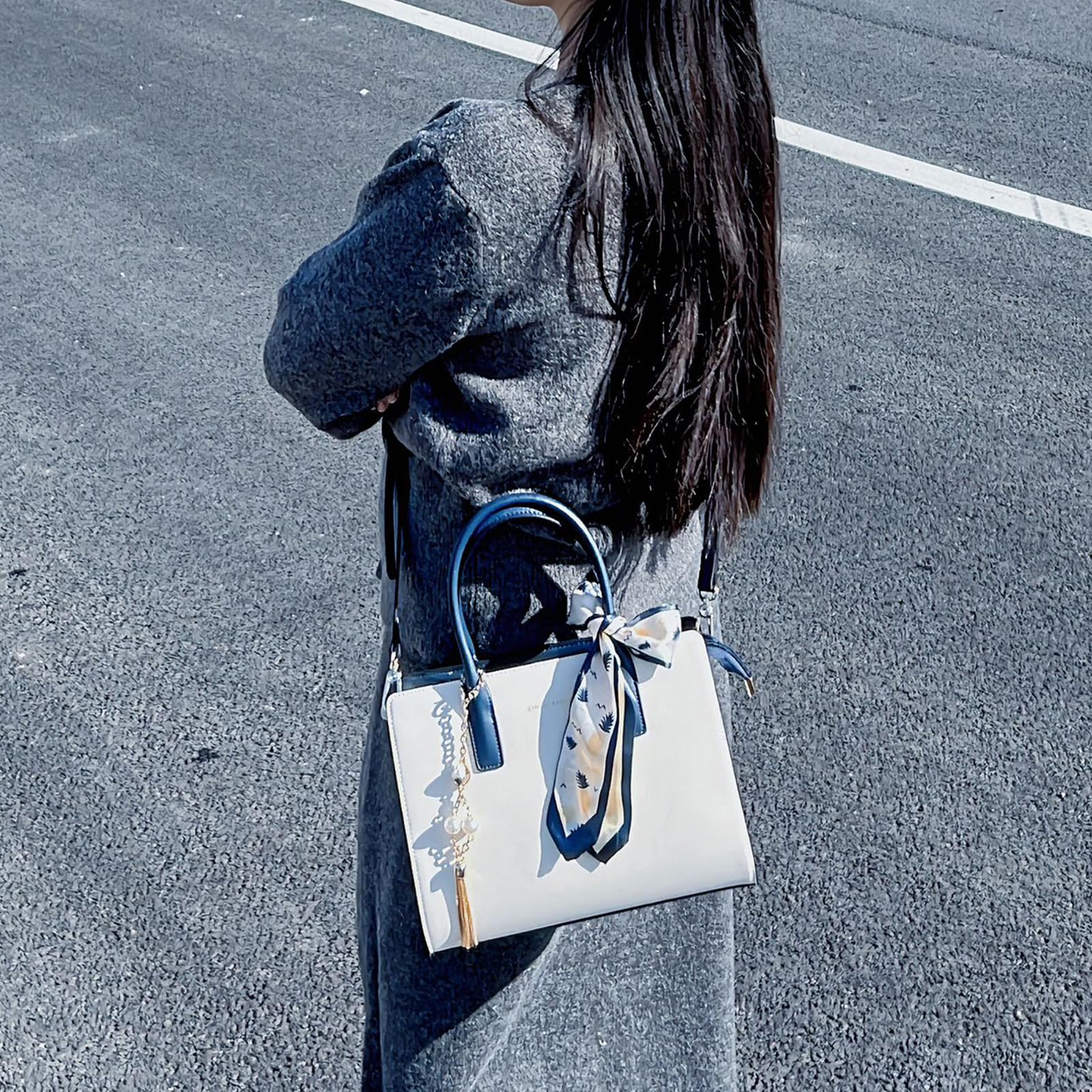 CinvaiKrose Leather Crossbody Bag For Women Fashionable Handbags With Shoulder Strap Work Bag for Formal or Daily Outfit