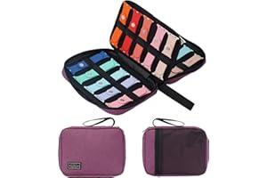 PACMAXI 20 Watch Bands Storage Carrying Case Compatible with Watches,Expandable Watch Band Holder Stores 20 Watch Bands Fit for Most Sizes of Watch Straps,Organizer for Watch Bands, Bag Only (Purple)