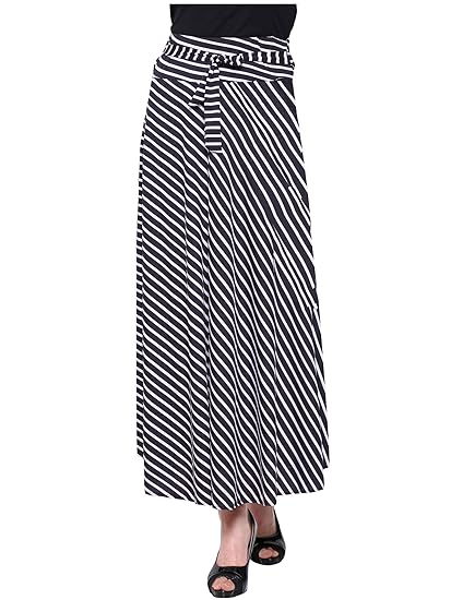 White Striped Skirts at Amazon 