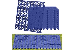 10 Pcs 15.7" x 15.7" Heavy Duty Ground Protection Mats, Interlocking Non-Slip Floor Mat, Heavyweight Gravel Grid Drive on Law