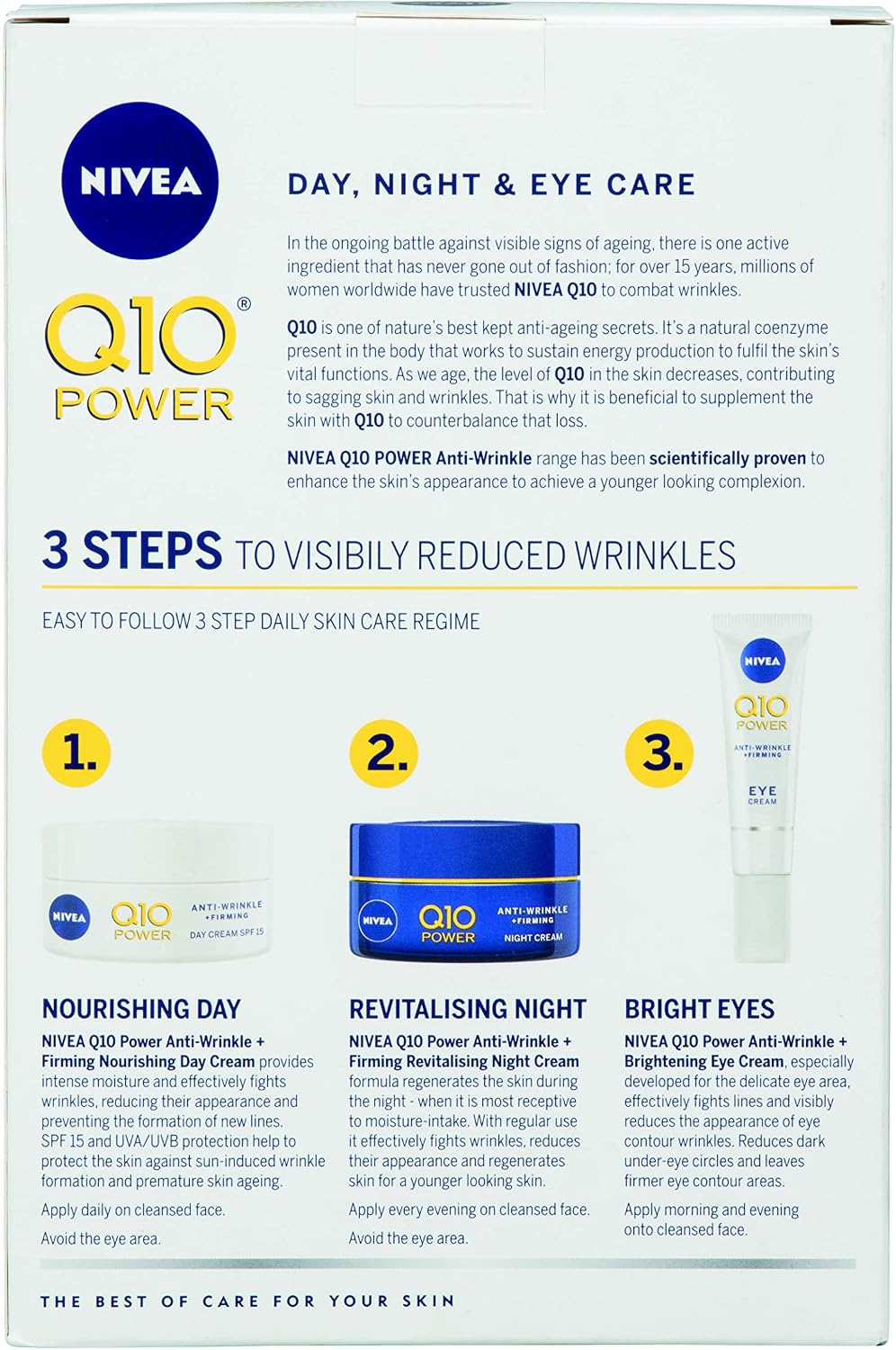 NIVEA Q10 Power Regime Gift Pack, Anti-Wrinkle Gift Set including 3 NIVEA Power Products - Image 4