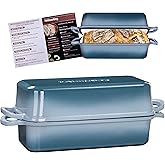 Articasting 11x5 Inch Cast Iron Loaf Pan With Lid, 5.8 Qt Large Loaf Pans for Sourdough Bread Baking, Heavy Duty Dutch Oven Bread Pan For a Crispy Crust, Seasalt
