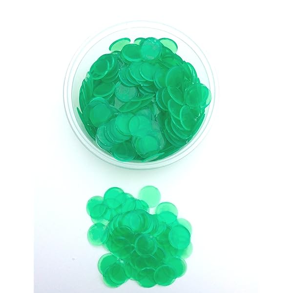 Bingo Chips--Tub of plastic 3/4 inch Approx 500ct [CHOOSE COLOR BELOW]