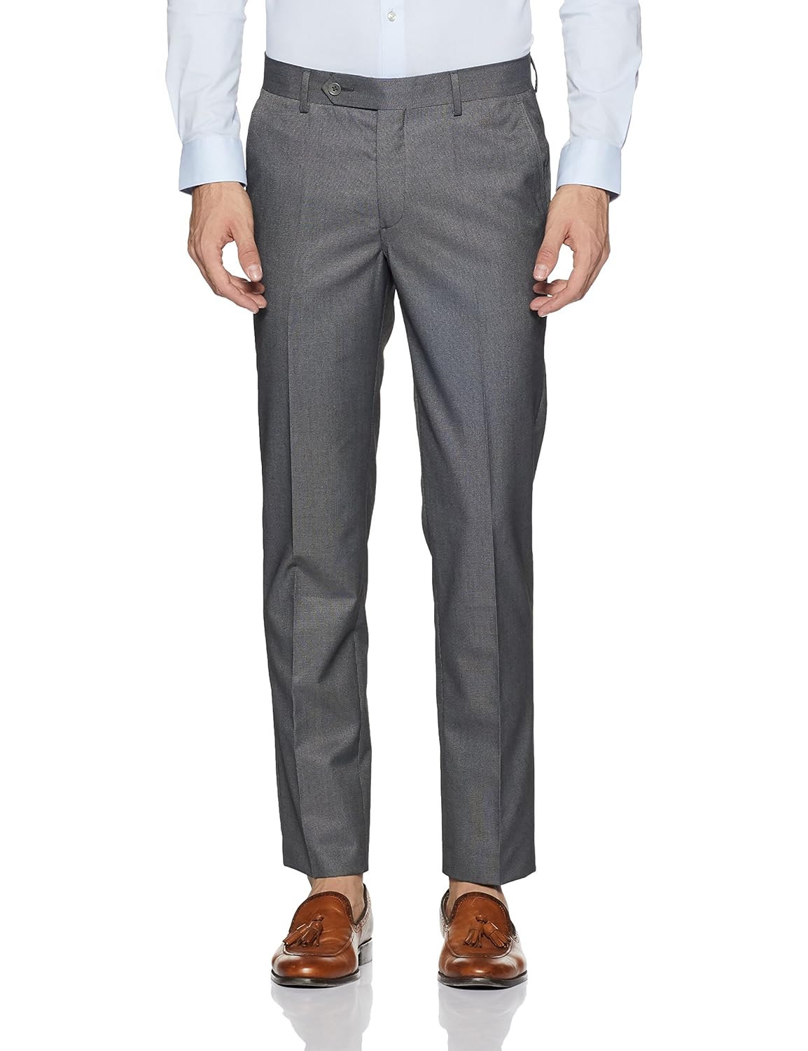 john players men's slim fit formal trousers