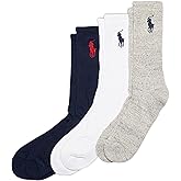 POLO RALPH LAUREN Men's Classic Embroidery Big Pony Crew Socks (3-Pack)