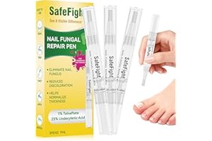 SAFEFIGHT Toenail Fungi Treatment Extra Strength - Nail Fungi Pen for Toenail & Finger Foot Fungi Treatment with 25% Undecylenic Acid, Repair Damaged Nails Yellow, Discolored, Thick and Ingrown Nails 3PCS