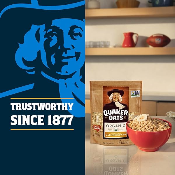 QUAKER QUICK 1 MINUTE OATS, ORGANIC, NON-GMO