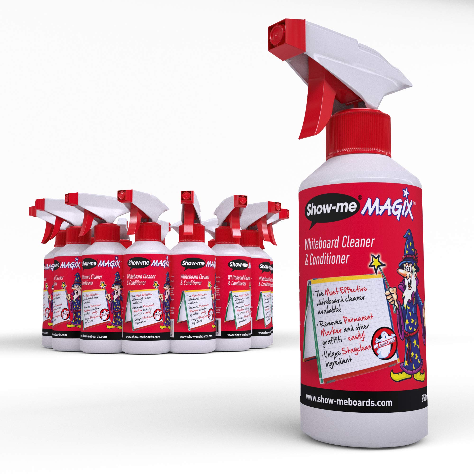 Show-me WCC16 MAGIX Whiteboard Cleaner and Conditioner 250 mL (Pack of 16)