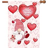 Valentine's Day Flag,28x40 Inch Valentine's Heart Garden Flag Double Sided Printing Valentine Flags for Your Valentine's Day Decoration