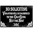 Bestylez No Soliciting Sign Gothic Decor For Kitchen, Home, House, Office 8 x 12 Inch (940)