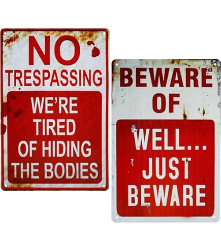 SUMIK Letrero De Metal Con Texto En Inglés "Warning Property Patrolled By A Crazy", Placa De Póster De Arte Vintage, Decoración De Pared Para El Hogar