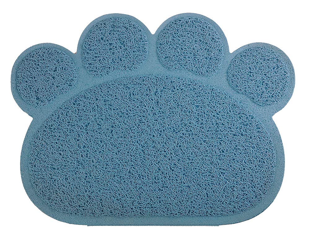 DM Paw-Shaped Cat Litter Tray Mat, 40x30 cm (Arctic)