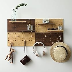 XAOMLP Wooden Pegboard Modular Display Organization
