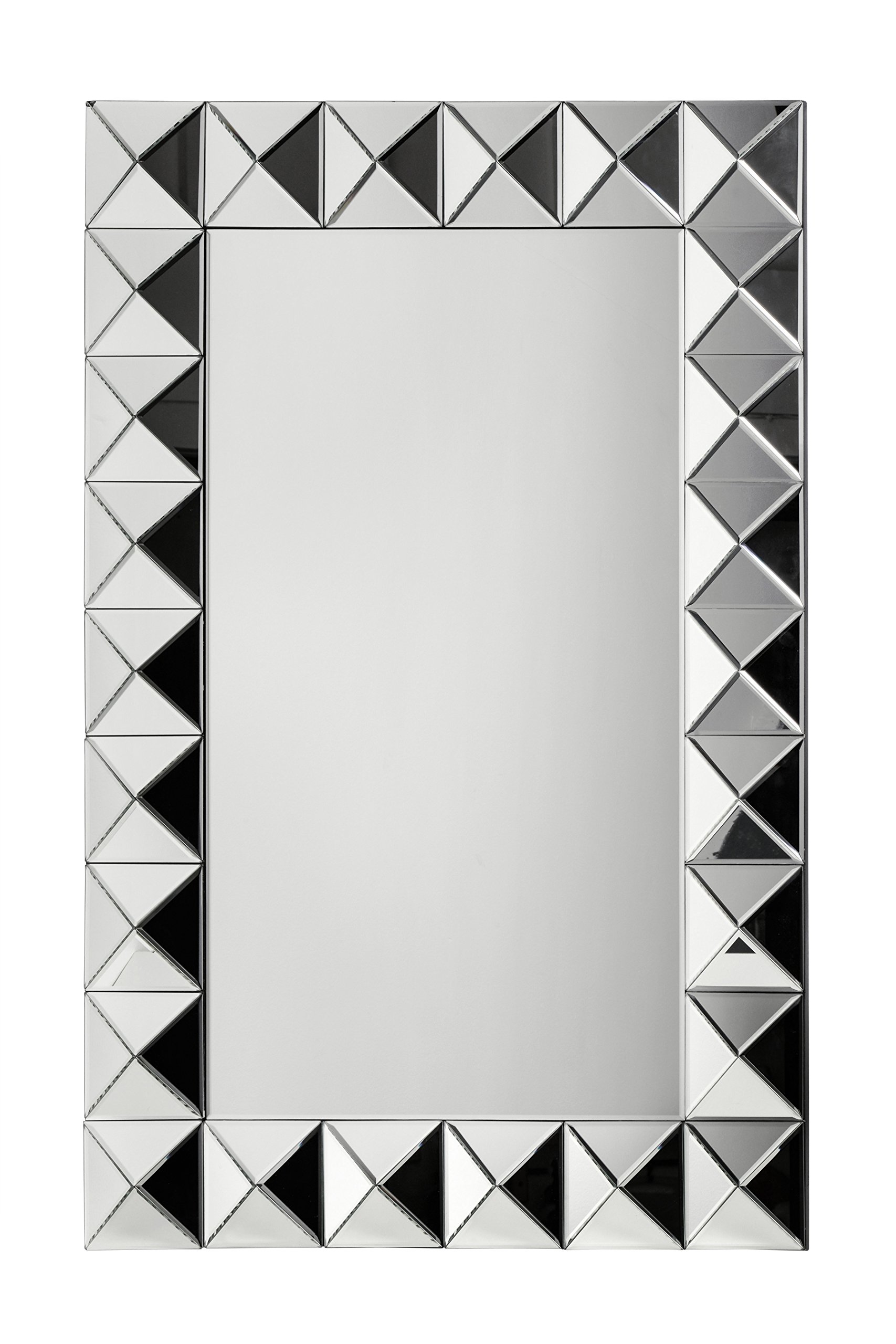 Premier Housewares 3D Effect Wall Mirror, Silver