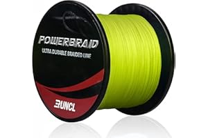 RUNCL PowerBraid Fishing Line 4/8/9 Strands, Braided Fishing Line 300/500/1000Yds - Seamless Weaving Tech, Enhanced Coating Tech, Zero Stretch, High Sensitivity, Smaller Diameter - Braid Line 15-115LB