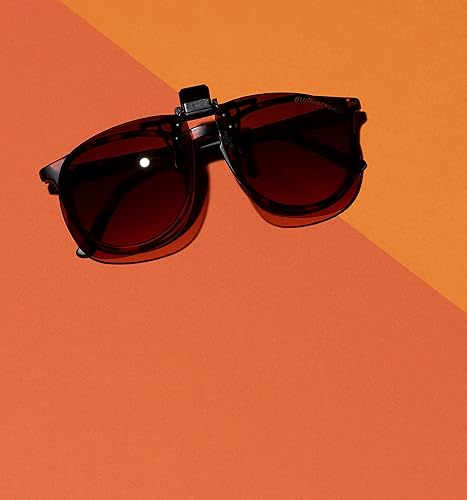 BluBlocker, Large Rimless Clip-on Sunglasses with Large Scratch