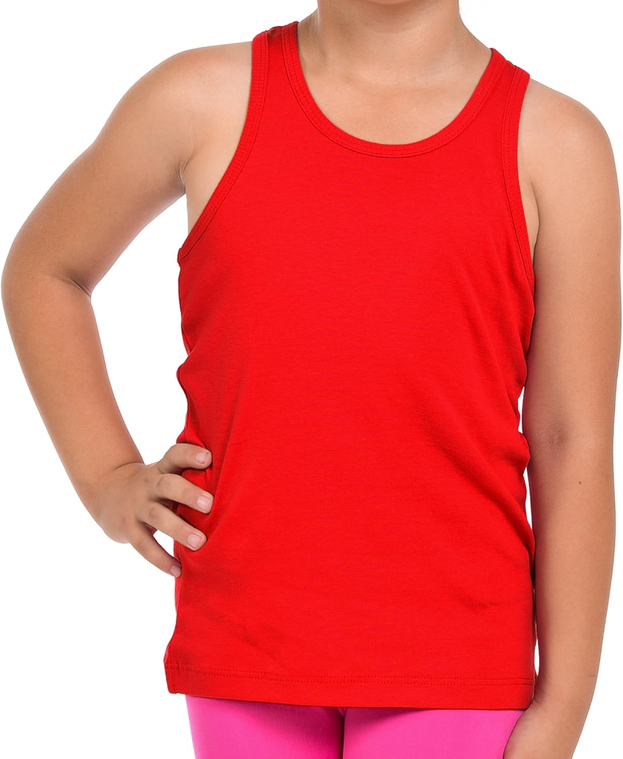 FRESH TEE Girls' Racer Back Tank Top Tunic: Clothing