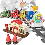 MORECOLL Train Set for Toddlers w/Steam, Music