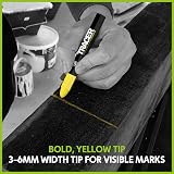 Tracer Construction Lumber Crayon Markers Yellow Pack of 12 Multi Surface view 4