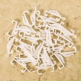Fuyamp 50 Pcs White Plastic Curtain Hooks for Track Glider Sliders view 5