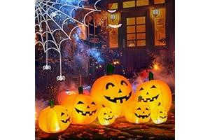 TISEJOY 7.5FT Halloween Inflatables Outdoor Decorations Pumpkin, Halloween Decorations Blow Ups Pumpkin Decor for Yard,Party,Garden