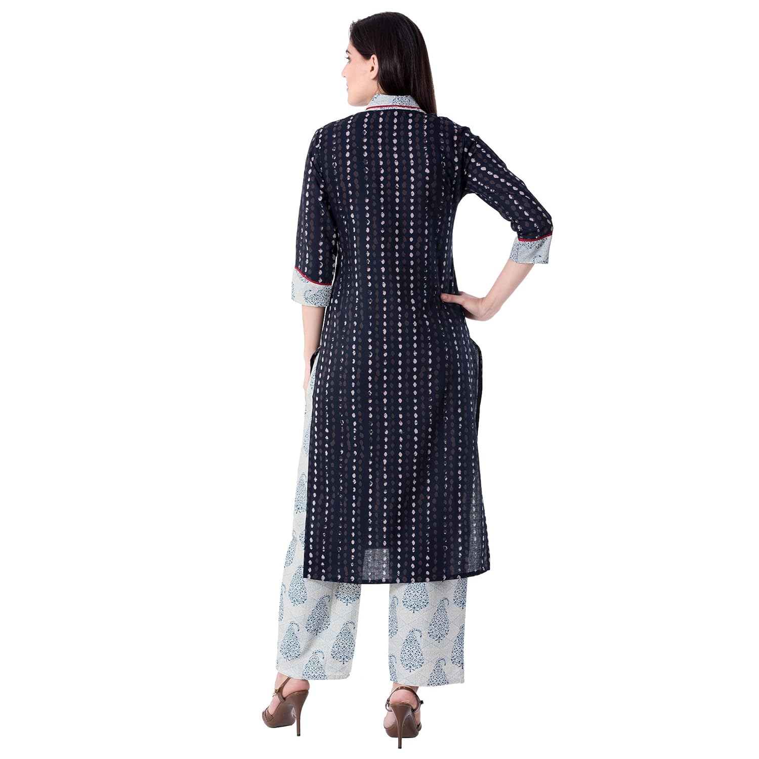 khushal women's cotton printed kurta with palazzo
