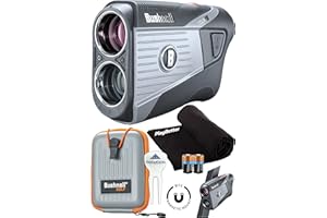 Bushnell Tour V5 Golf Laser Rangefinder Patriot Pack PlayBetter Bundle | with Carrying Case, Divot Tool, PlayBetter Microfiber Towel and Two Batteries | Best Golf Rangefinder | Pinseeker Jolt, 6X Mag | 201901P 201911P