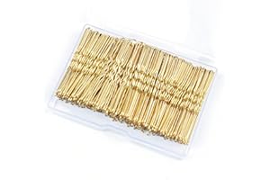 WENSIDUO 200pcs U Shaped Hair Pins, 2.4 Inch Buns Waved Bobby Pins for Women and Girls Secure Hold with Storage Box, Glod