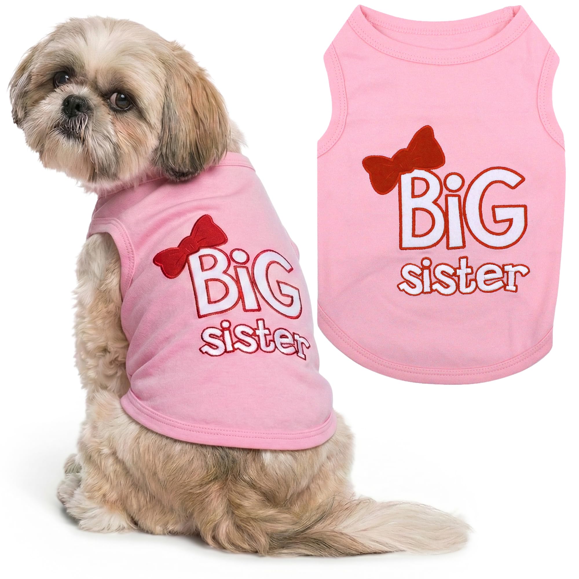 Parisian Pet Big Sister Dog Tank Pink