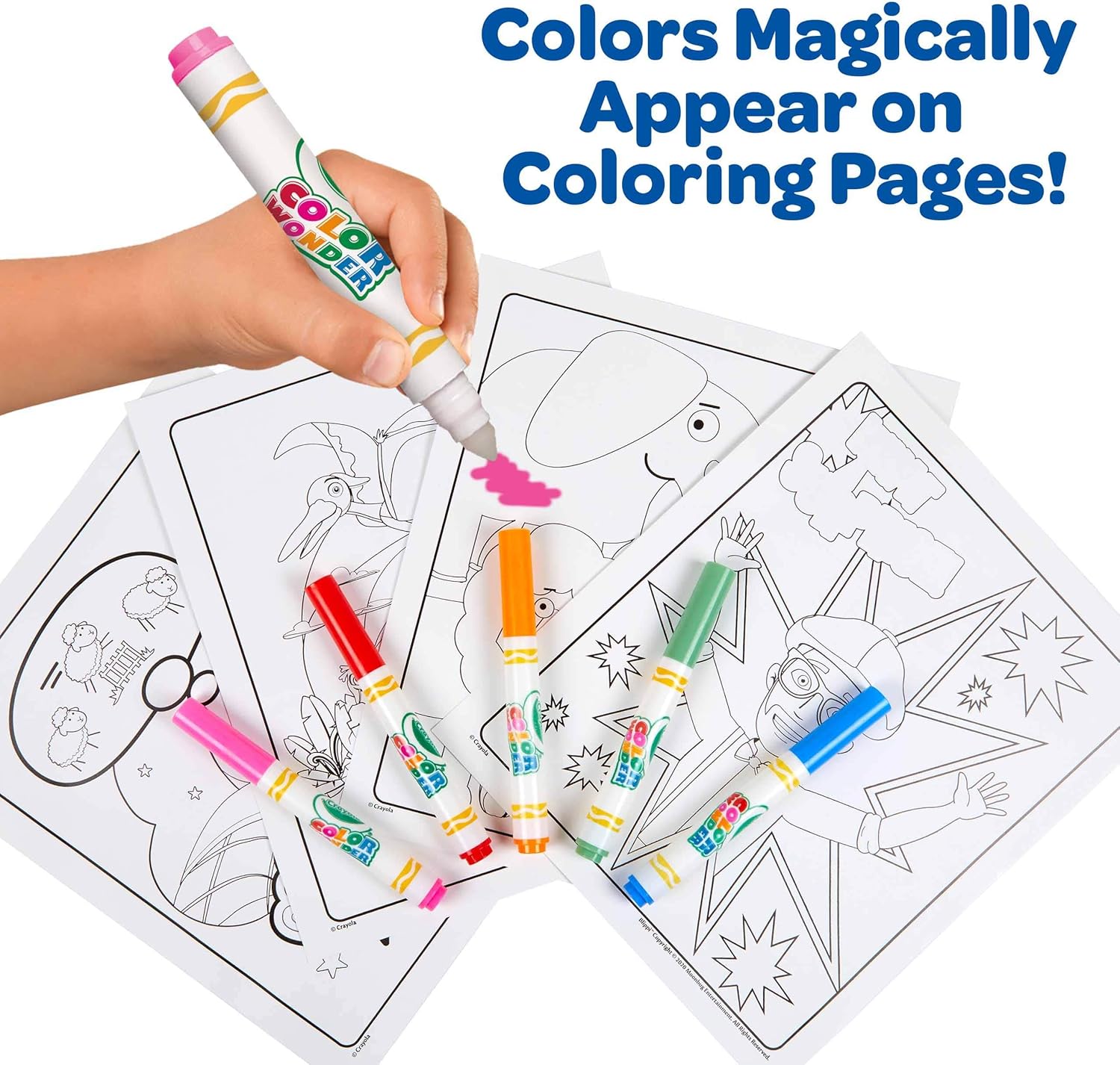 Crayola Color Wonder Blippi, Mess Free Coloring Pages & Markers, Gift for Kids, Age 3, 4, 5, 6: Toys & Games