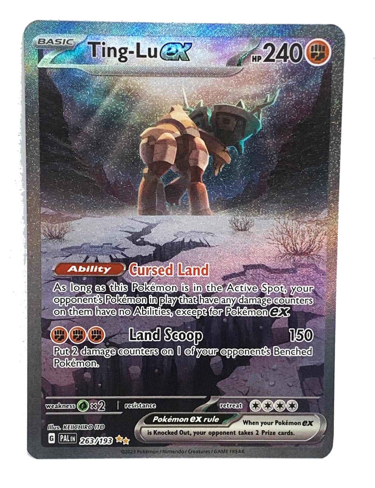 Pokémon Ting Lu ex 263/193 Special Illustration Rare Paldea Evolved Collectible Card