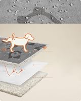 Feandrea Waterproof Dog Blanket XX Large 229 x 203 cm Reversible Sherpa Fleece view 3