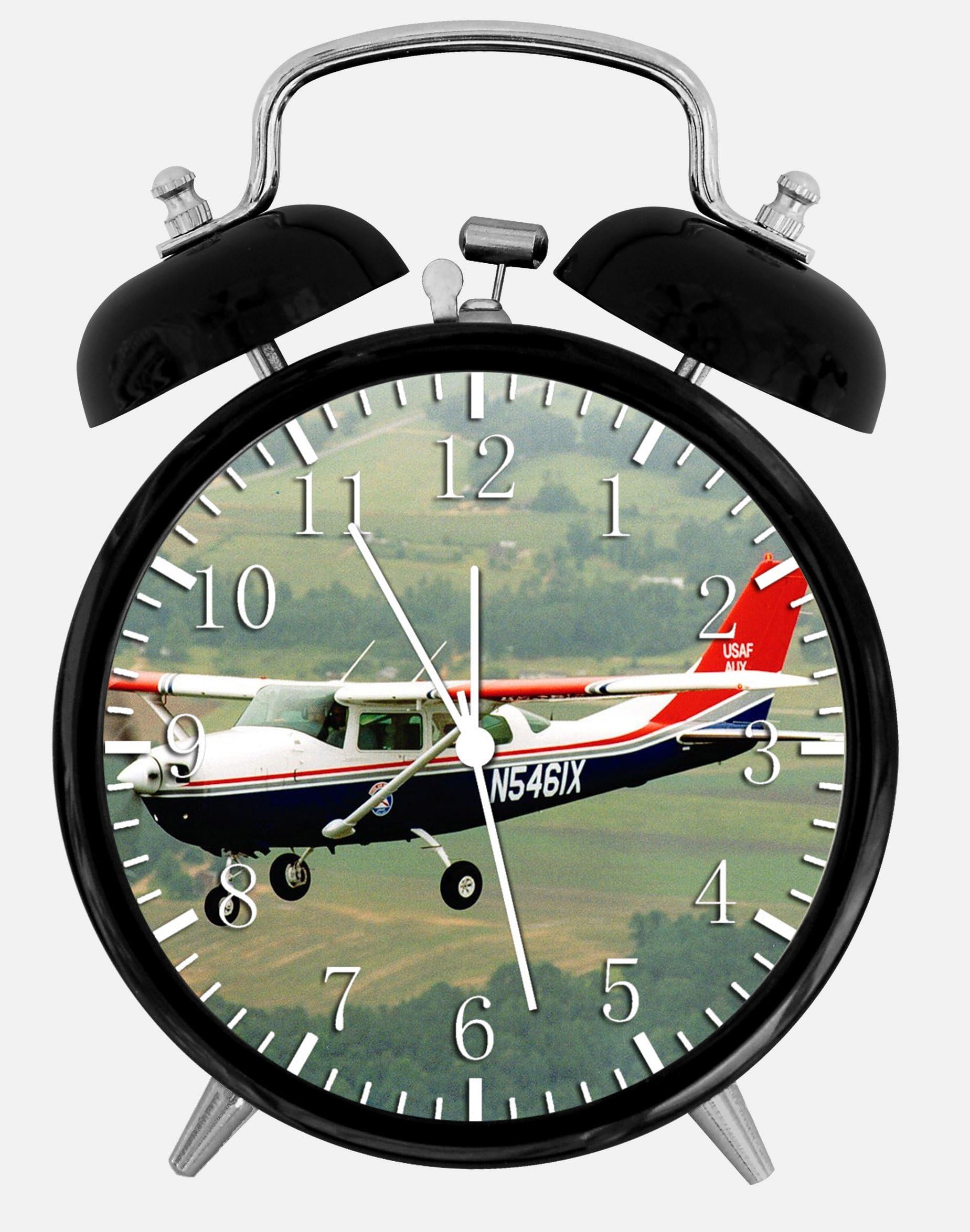 Aircraft Air Plane Alarm Desk Clock 3.75" Home or Office Decor W254 Nice For Gift