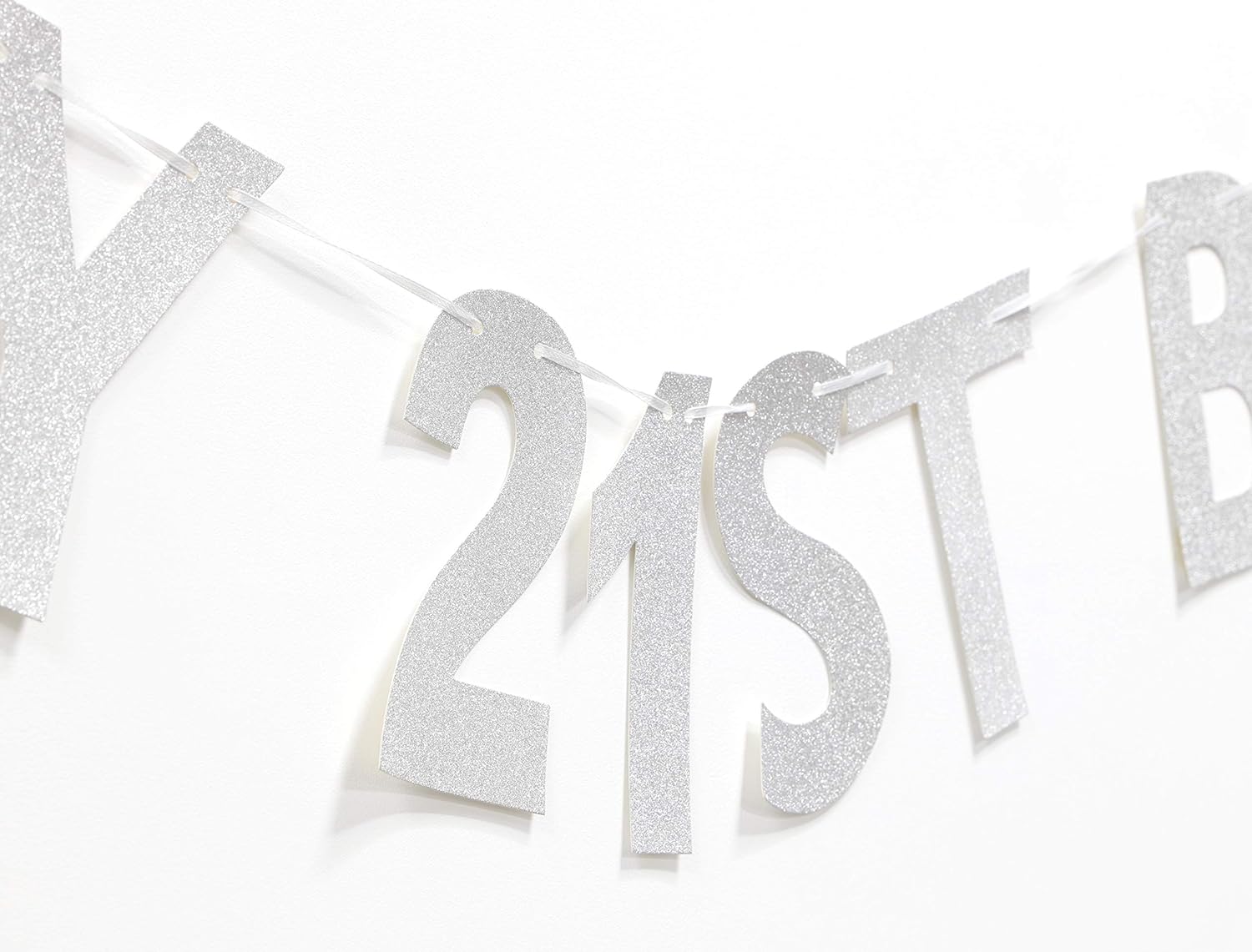 Toyland® Birthday/Party Letter Banner - 3 Metre Length - Party Decorations (21ST BIRTHDAY SILVER), 14cm X 9cm - Image 5