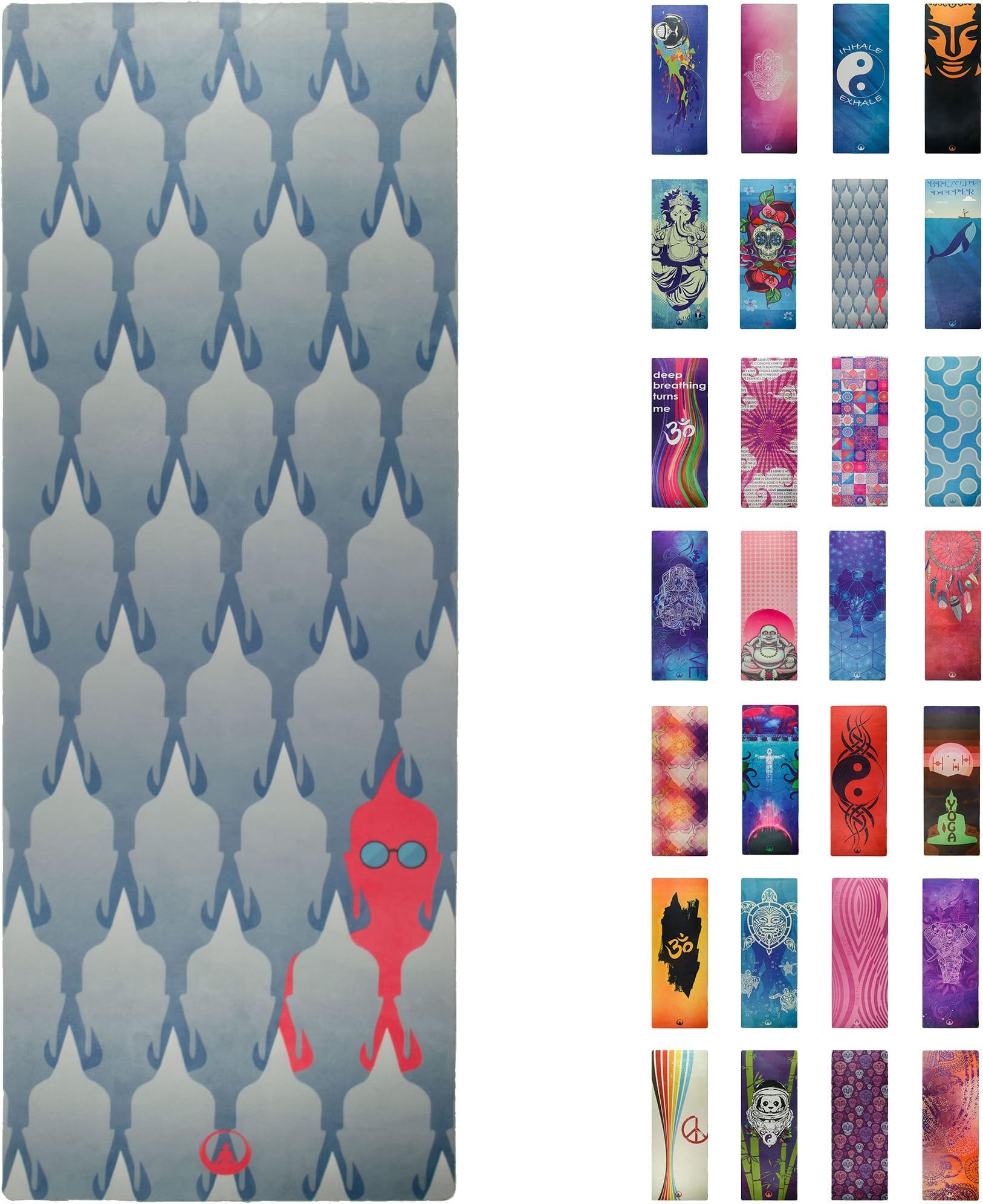 Soul Obsession Printed Yoga Mat, Prana Yoga Mat, Bikram Yoga Mat – Incredibly Comfortable Yoga Mats for Men and Women - Gorgeous Microfiber Printed Designs – Beautiful and Durable Excersize Mat
