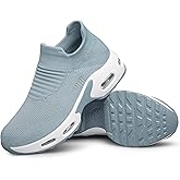DOUSSPRT Womens Walking Shoes Sock Casual Ladies Fashion Sneakers Comfortable Slip On Air Cushion Platform