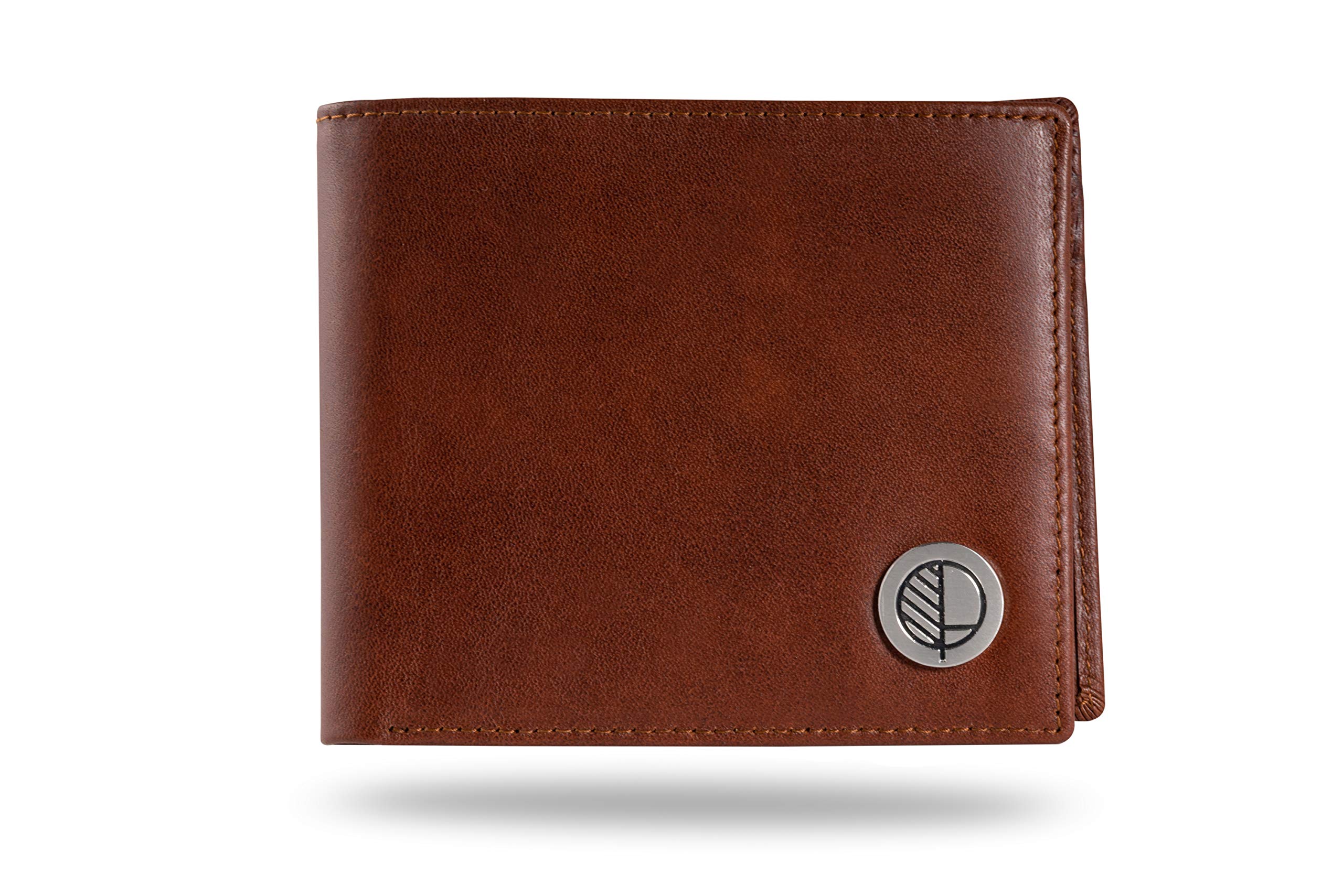 Drew Lennox |Classic Mens Bifold Wallet | Premium British Cowhide Leather | Slim Yet Practical - Saddle Brown