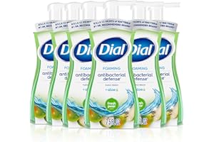 Dial Antibacterial Defense Foaming Hand Soap + Aloe, Fresh Pear Scent, 7.5 Fl Oz (Pack of 6), Dermatologist-Tested Hand Wash, Gentle on Skin
