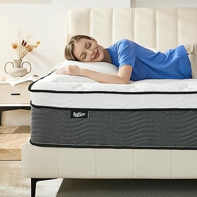 Bednew Matratze 160 x 200cm, Federkernmatratze H3 Höhe 34cm 7-Zonen Orthopädische Taschenfederkernmatratze mit Comfort Memory-Schaum Schicht,Öko-Tex Zertifiziert
