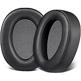 SOULWIT Replacement Earpads Cushions for Sony WH-H900N (h.Ear on 2) & MDR 100ABN (h.Ear on) Noise Canceling Over-Ear Headphones, Ear Pads with Noise Isolation Foam - Black