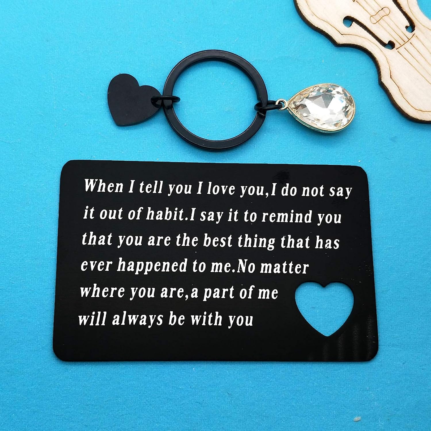 Anniversary Card Gifts for Boyfriend Husband Fiance Engraved Wallet Insert Card for Him Deployment Gifts Christmas Birthday Gifts Valentines Day Gifts for Him - Image 5
