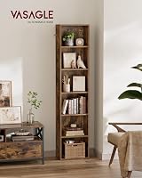 VASAGLE 6-Tier Bookcase 24x40x178.5 cm Rustic Brown LBC167K01 view 2